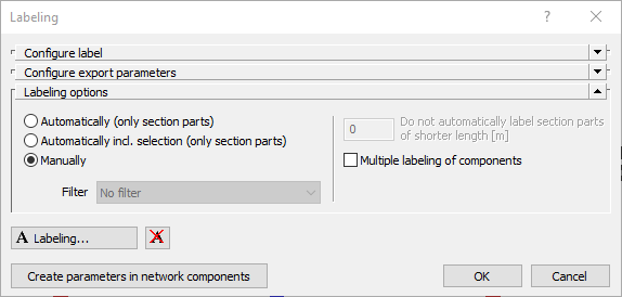 Dialog Labeling Linear Revit