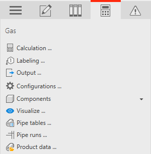 Analyse tab gas Linear Revit