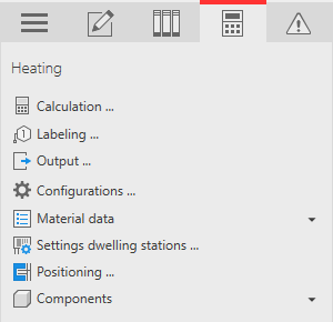 Analyse tab heating Linear Revit