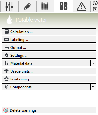 Analyse tab potable water