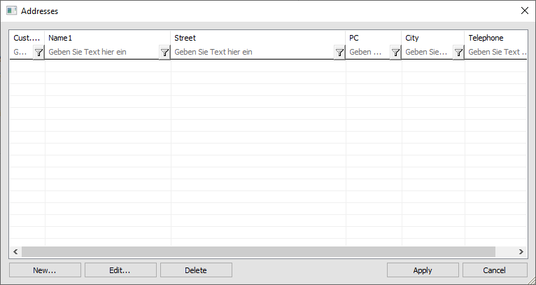 Dialog addresses address book Linear Building