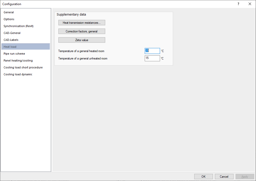 Configuration Linear Building Dialog