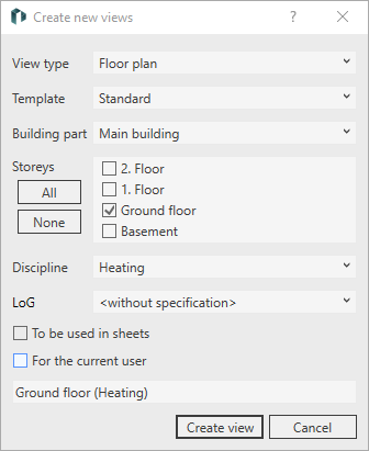 Create new view Linear Revit