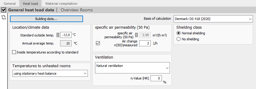 Heat load Building Linear