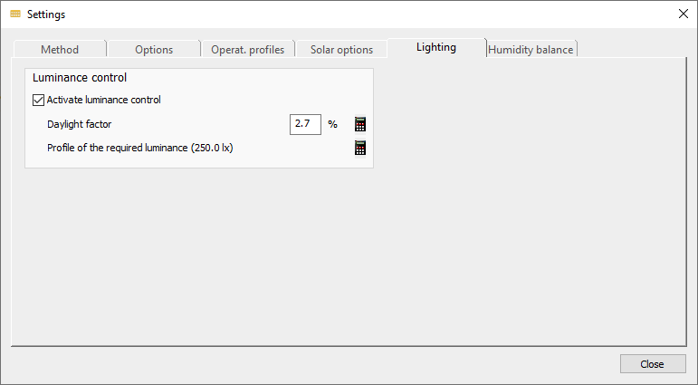 Settings lighting Linear Building