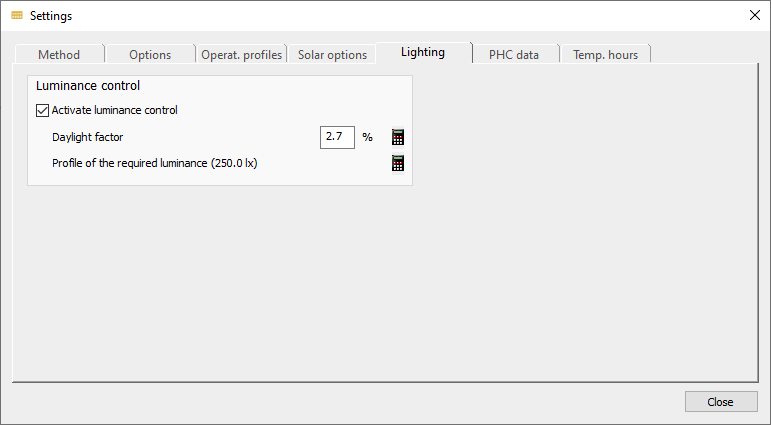 Settings lighting Linear Building