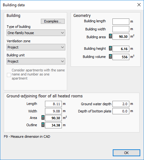 Building data Linear Building