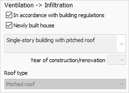 Section ventilation infiltration Linear Revit