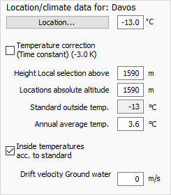 Location data climate data project Linear Building