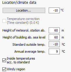 Location data climate data project Linear Building