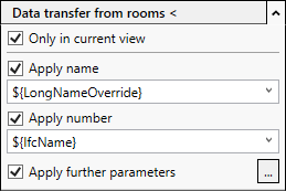 Data transfer architectural rooms Linear Revit