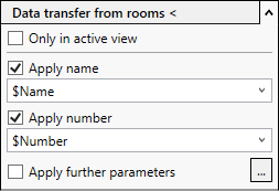 Data transfer architectural rooms Linear Revit