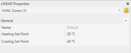 Properties zones Linear Revit