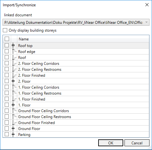 Levels linked documents Linear Revit