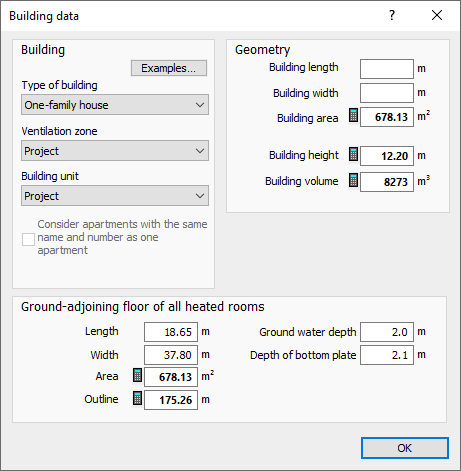 Project data Linear Building