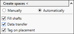 Construction tab create MEP spaces Linear Revit