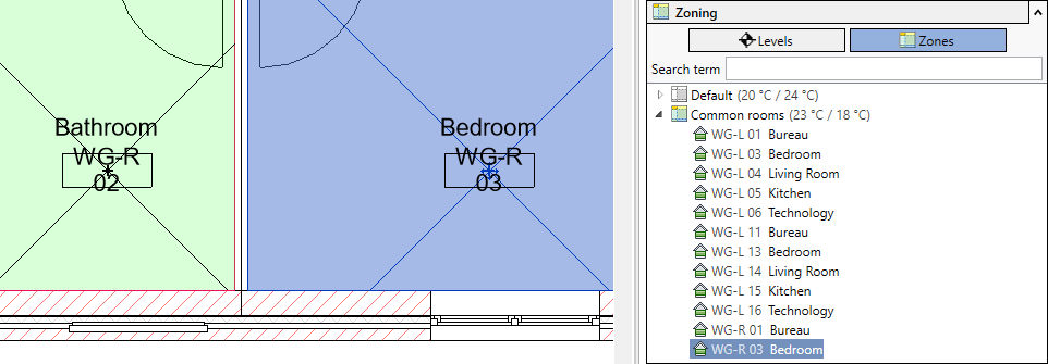 Section zoning Linear Revit