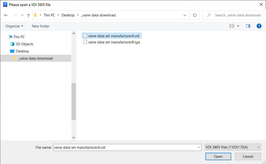 Open VDI dialog Linear Revit