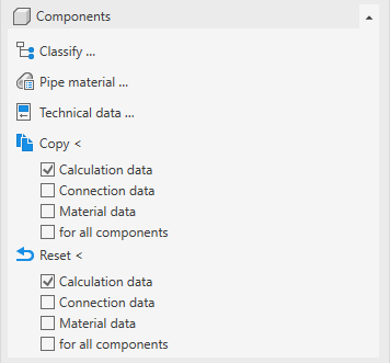 Calculation components Linear Revit