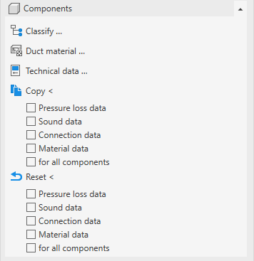 Section components Analyse Linear Revit