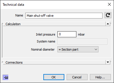 Technical data main shut-off Linear Revit