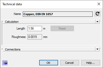 Technical data pipes Linear Revit