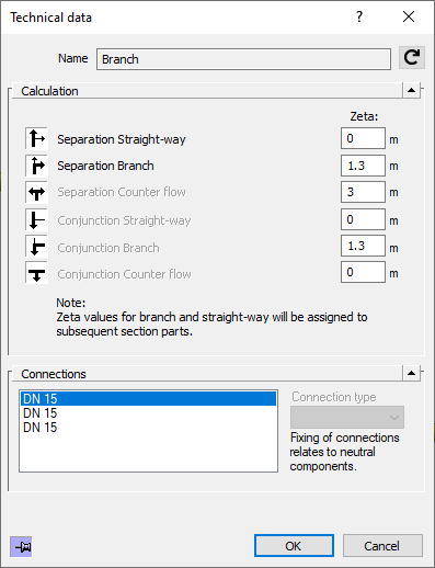 Technical data T-piece Linear Revit