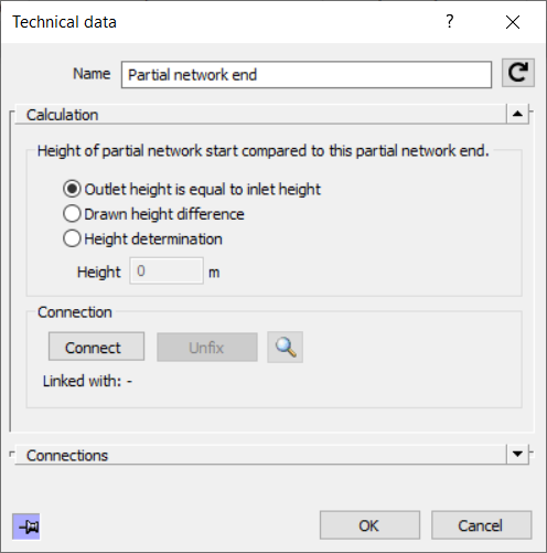 Dialog technical data partial network Linear Revit