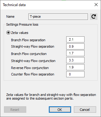 Technical data T-piece Linear Revit