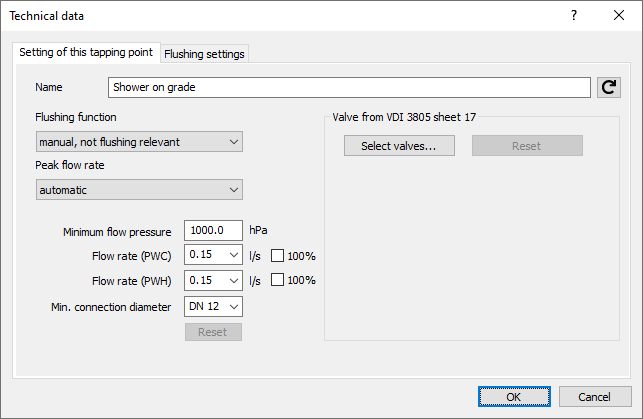 Component data shower tapping Linear Revit