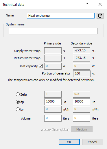 Technical data heat exchanger Linear Revit