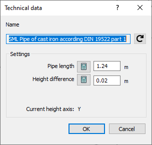 Technical data pipe Linear Revit