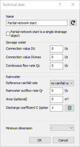 Technical data partial network start Linear Revit