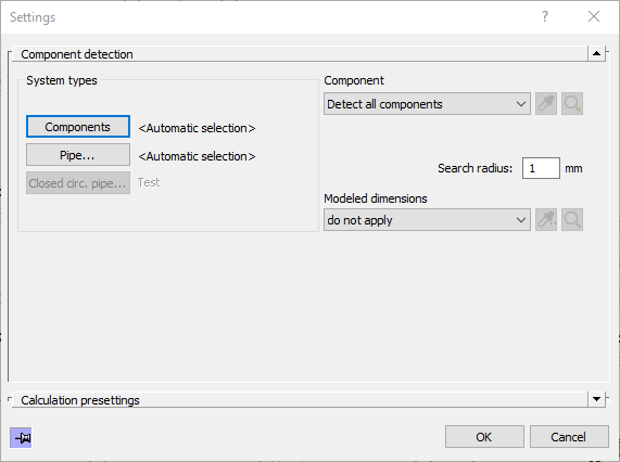 Dialog settings Linear Revit