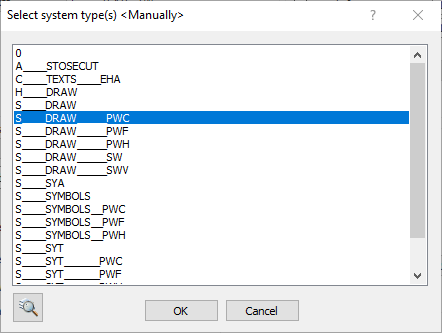 Dialog system types Linear Revit