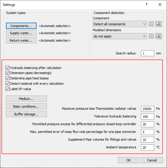 Settings Linear Revit dialog