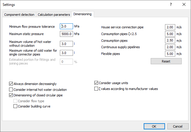 Dimensioning tab in the Linear Revit settings