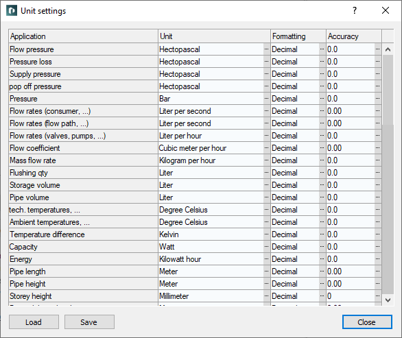 Dialog units settings Linear Revit