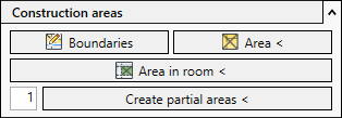 Construction areas section Linear Revit