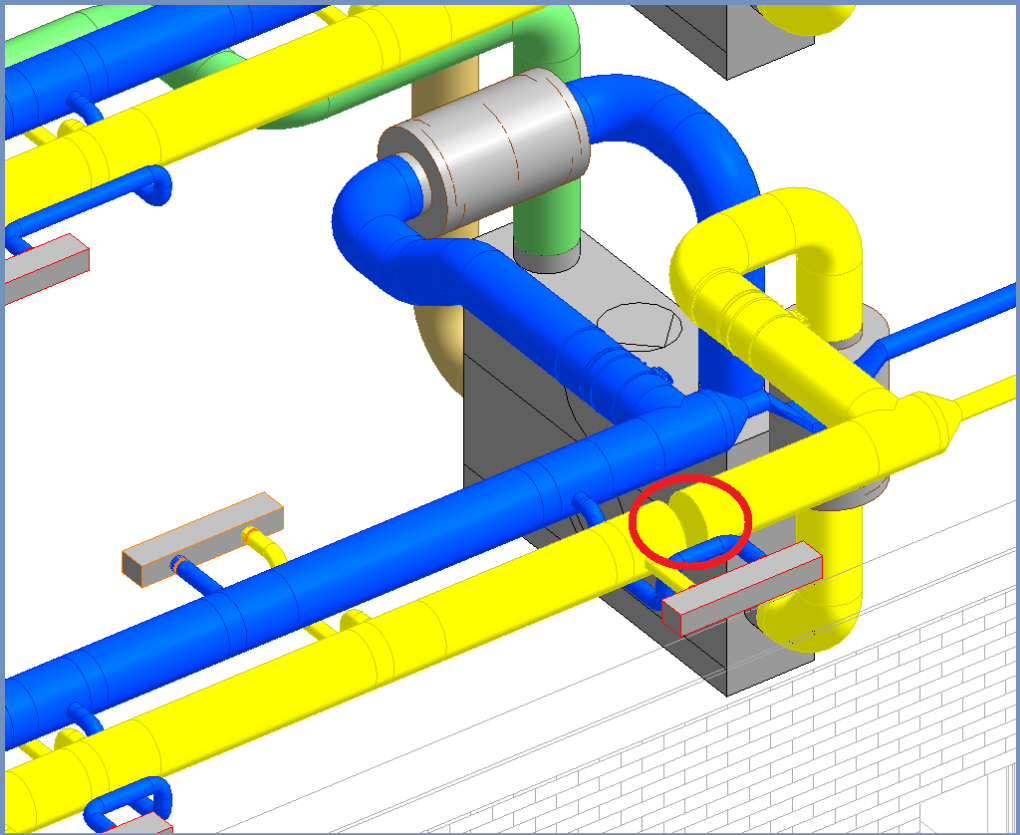 Scheme ventilation model Linear Revit