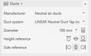 Construction ducts Linear Revit