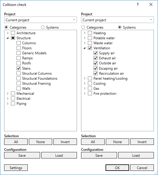 Dialog collision check Linear Revit