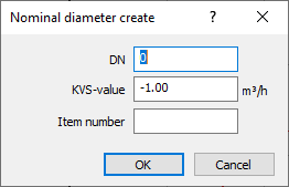 Dialog create nominal diameter Linear Revit