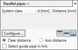 Parallel pipes heating Linear Revit