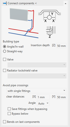 Connect components section Linear Revit