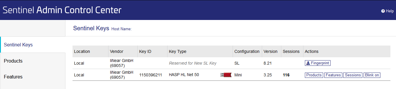 Sentinel Admin Center Linear Admin