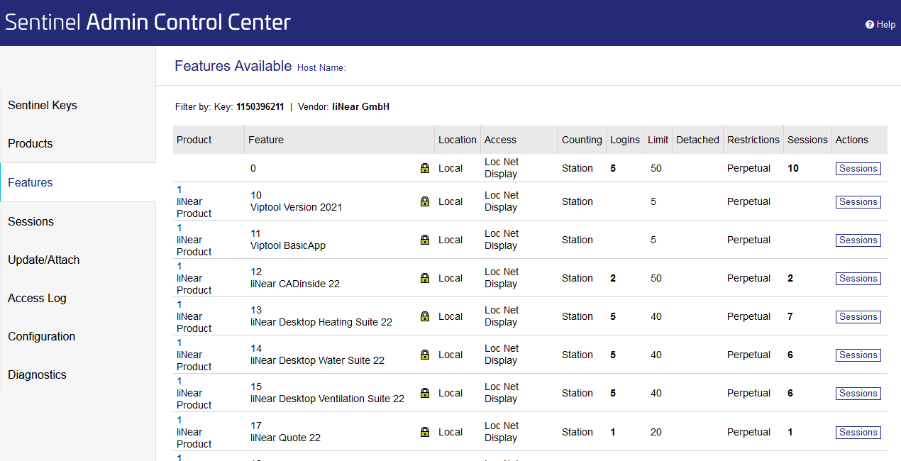 Sentinel Admin Center Linear Admin