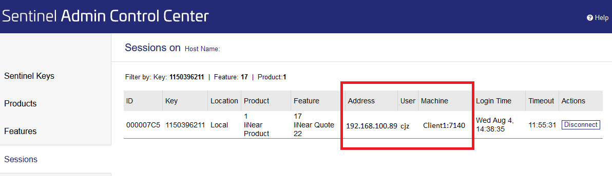 Sentinel Admin Center Linear Admin