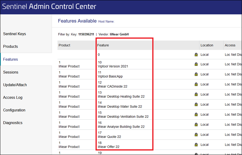 Sentinel Admin control center Linear Installation