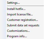 Context menu Extras > LINEAR Installation Center